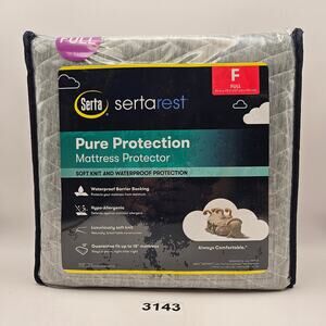 SERTA SERTAREST FULL SIZE PURE PROTECTION WATERPROOF MATTRESS PROTECTOR